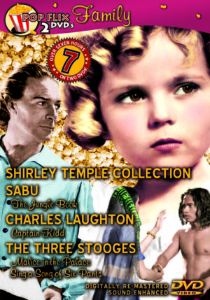 Shirley Temple, Sabu, Charles Laughton, The Three Stooges